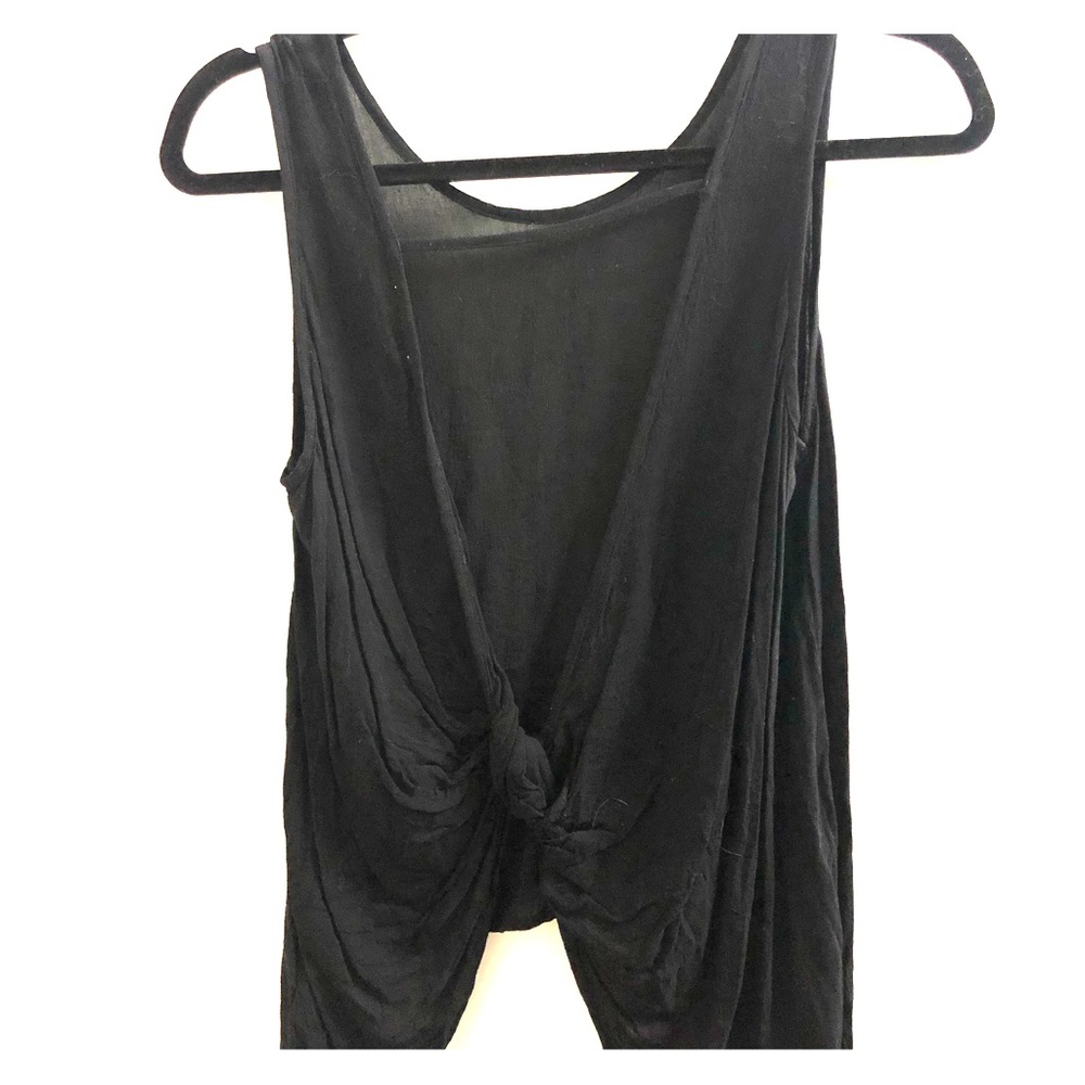 Black back tie top